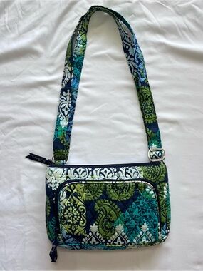 Vera Bradley Caribbean Sea Crossbody Shoulder Bag Paisley Quilted